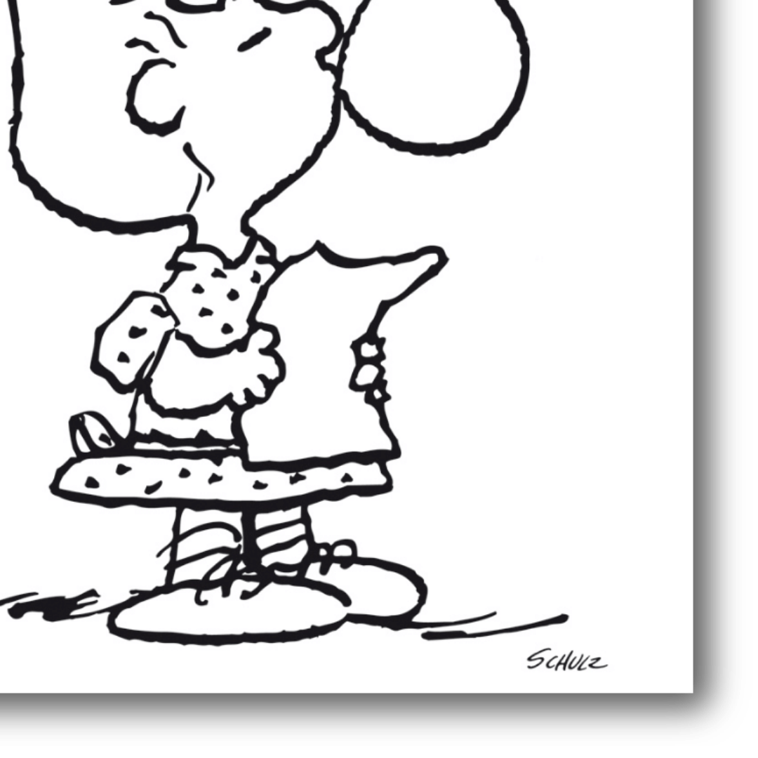 Sally di Peanuts - Serigrafia dettaglio