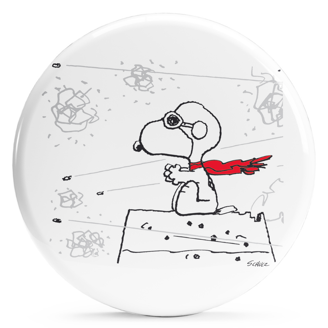 Bollino Aviatore Snoopy sfondo bianco