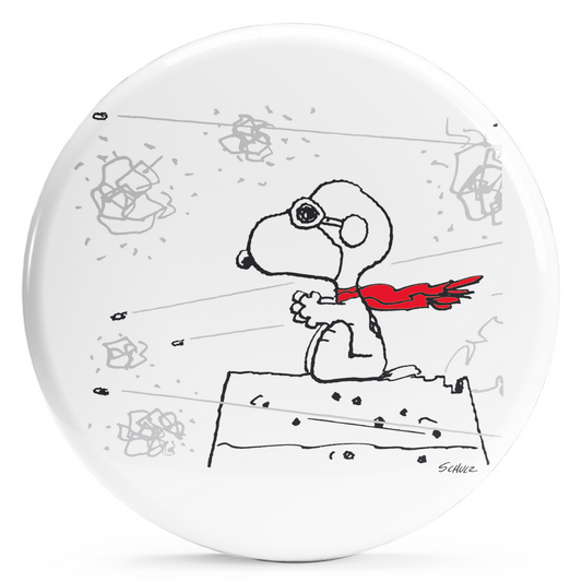 Bollino Aviatore Snoopy sfondo bianco