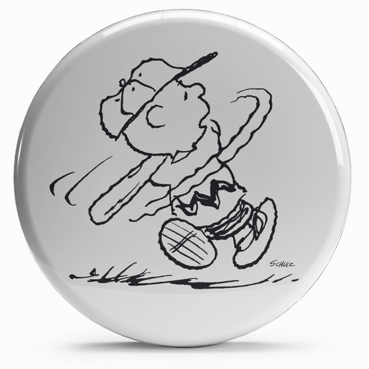 Bollino Charlie Brown Baseball sfondo bianco
