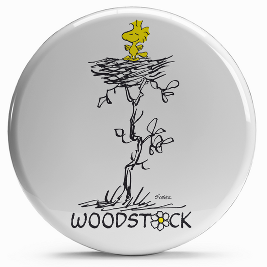 Bollino adesivo Woodstock nel nido, design Peanuts
