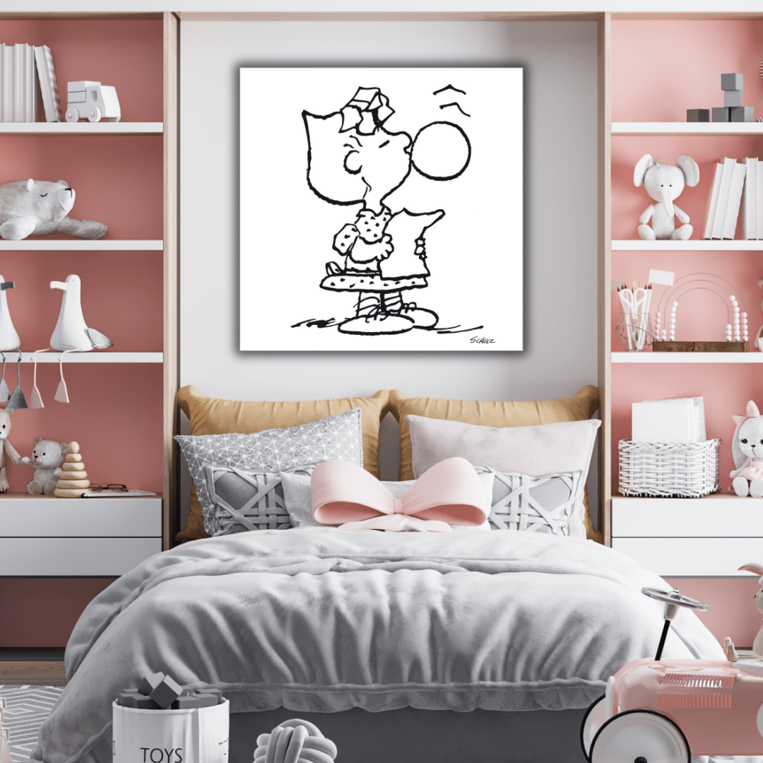 Sally di Peanuts - Serigrafia Iconica per la Stanza dei Bambini