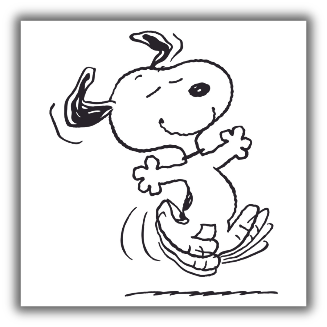 'HAPPY SNOOPY' Art Print - Infinite Joy on snoopy.uno – Snoopy