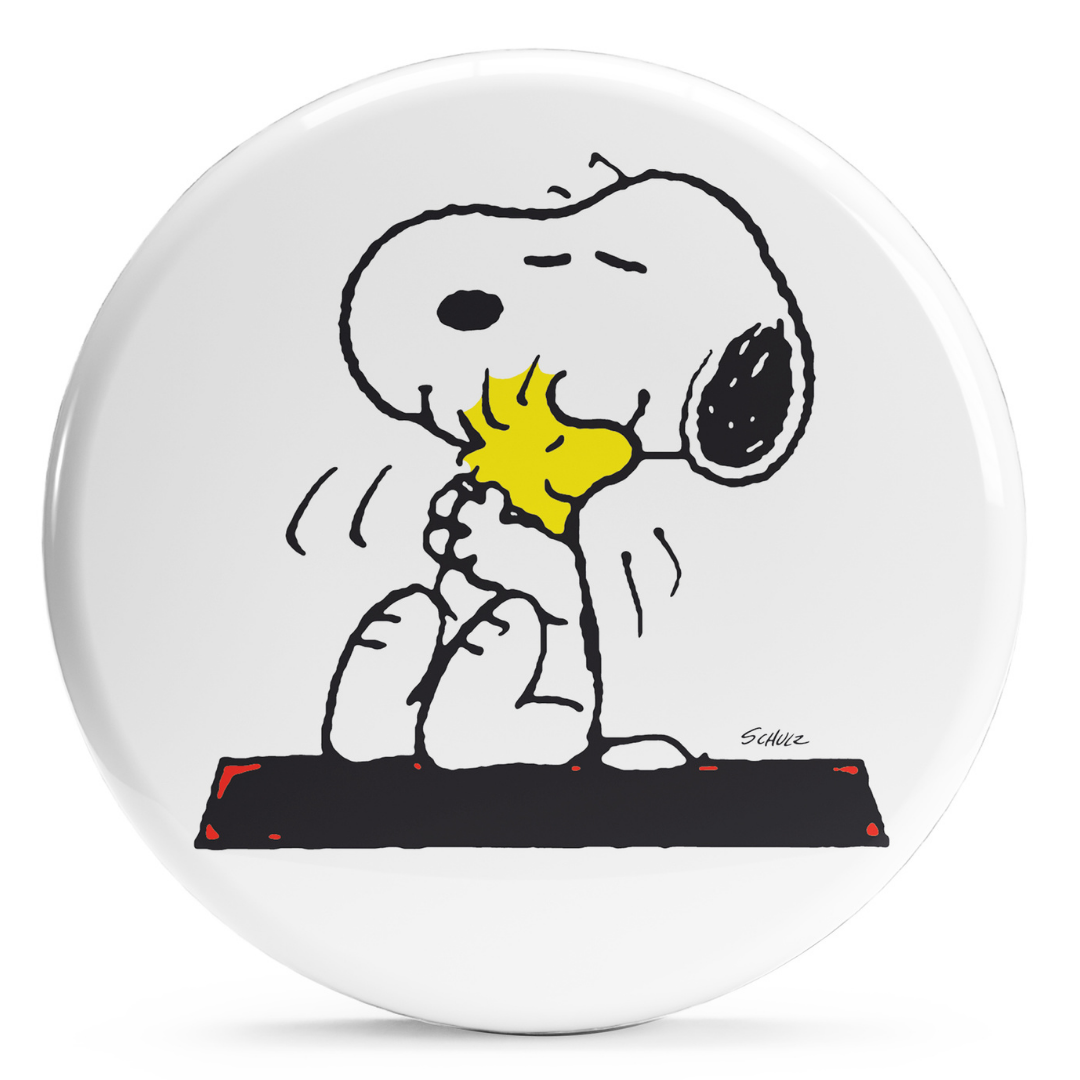 Bollino Snoopy Abbraccio sfondo bianco